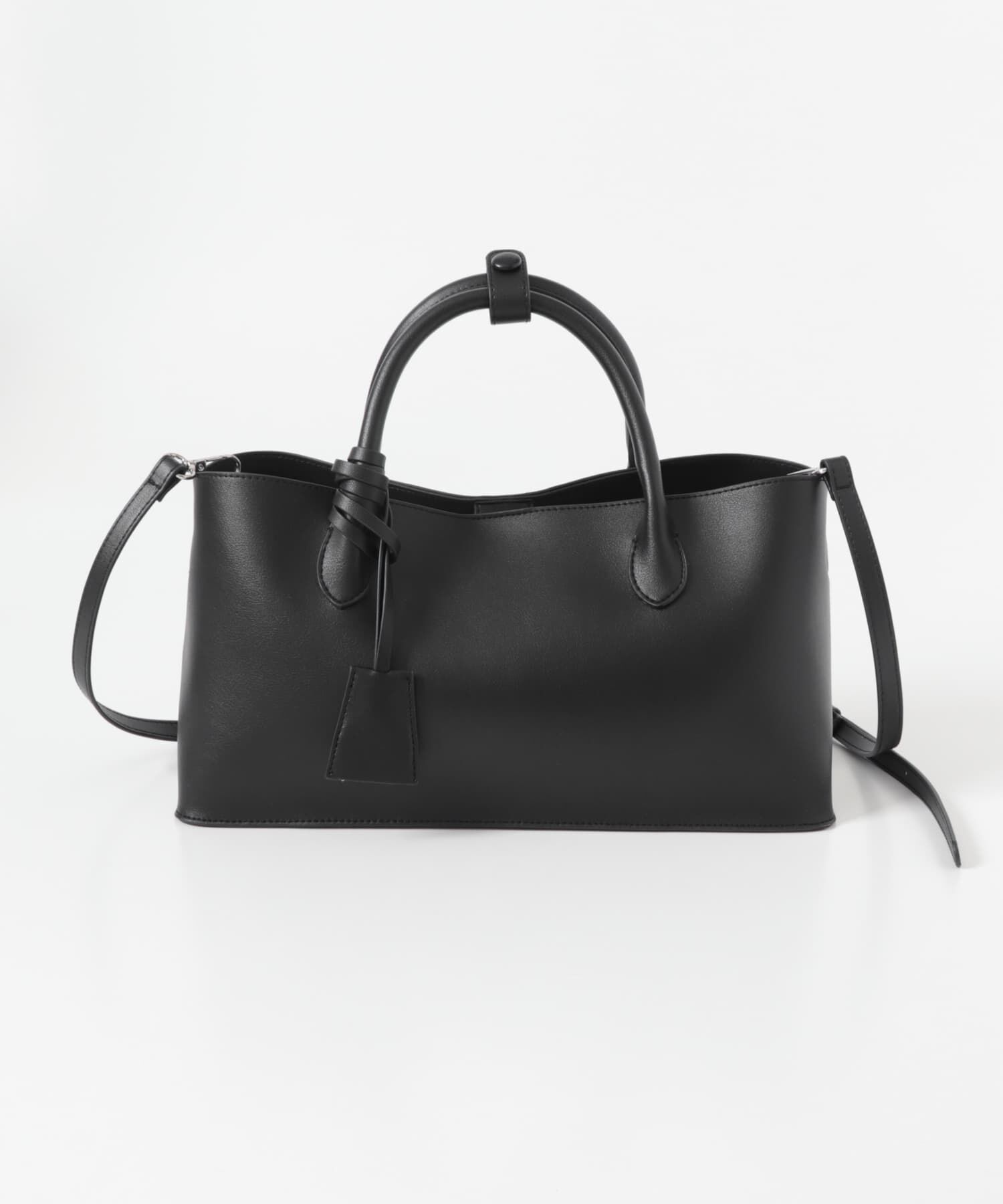  「チャーム付きワイドボックスBAG」|ハンドバッグ|