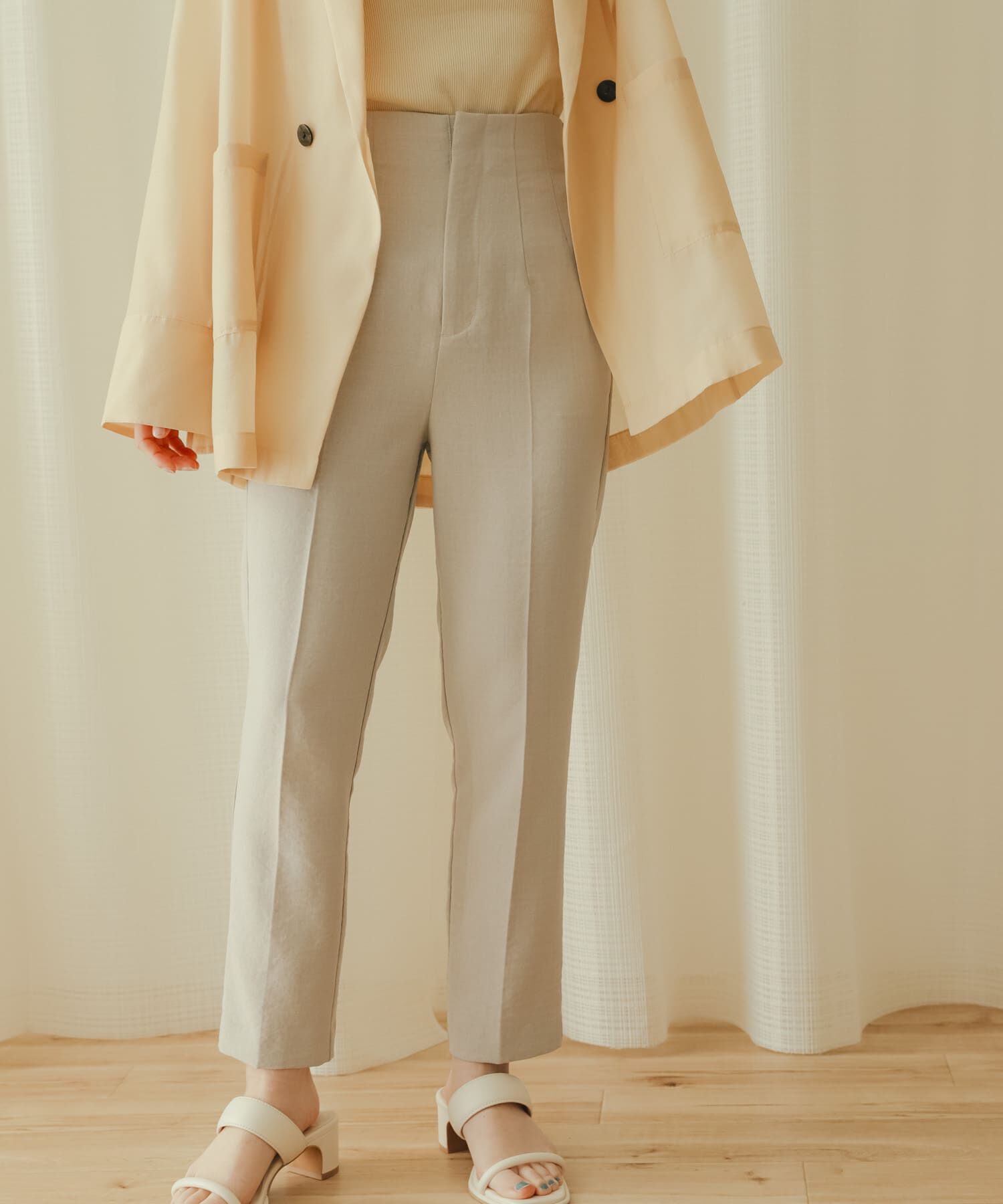 SENSE OF PLACE by URBAN RESEARCH「リネンライクハイウエストテーパードパンツ」|その他|