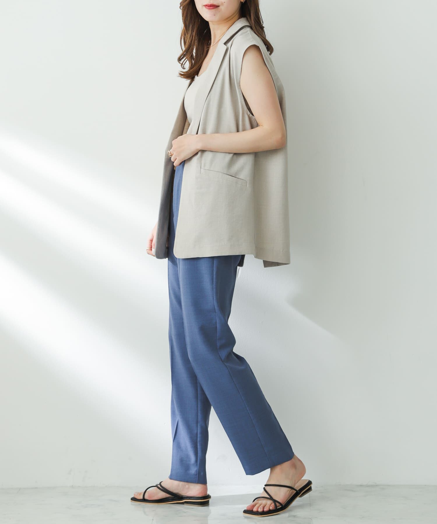 SENSE OF PLACE by URBAN RESEARCH「リネンライクハイウエストテーパードパンツ」|その他|