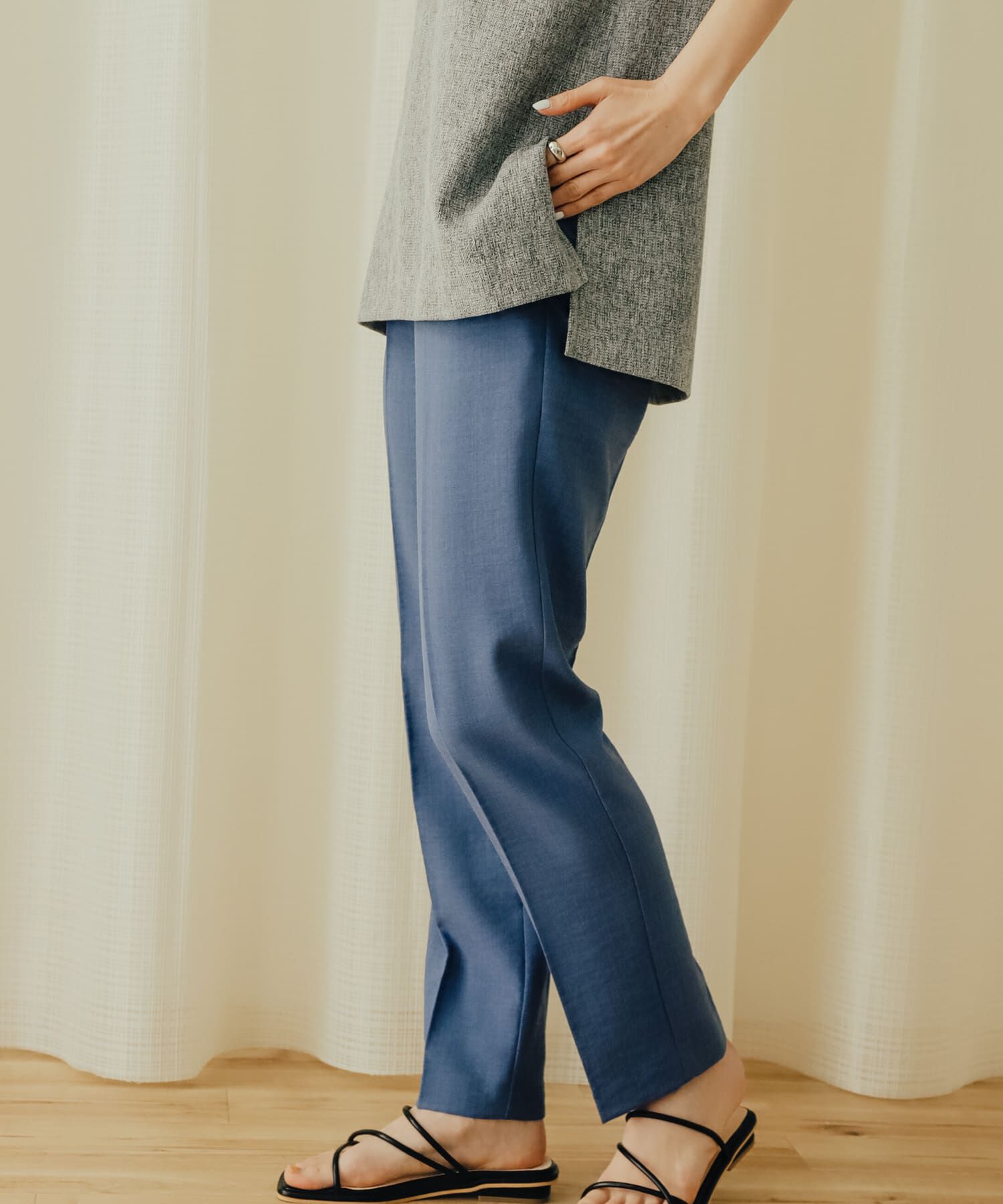 SENSE OF PLACE by URBAN RESEARCH「リネンライクハイウエストテーパードパンツ」|その他|