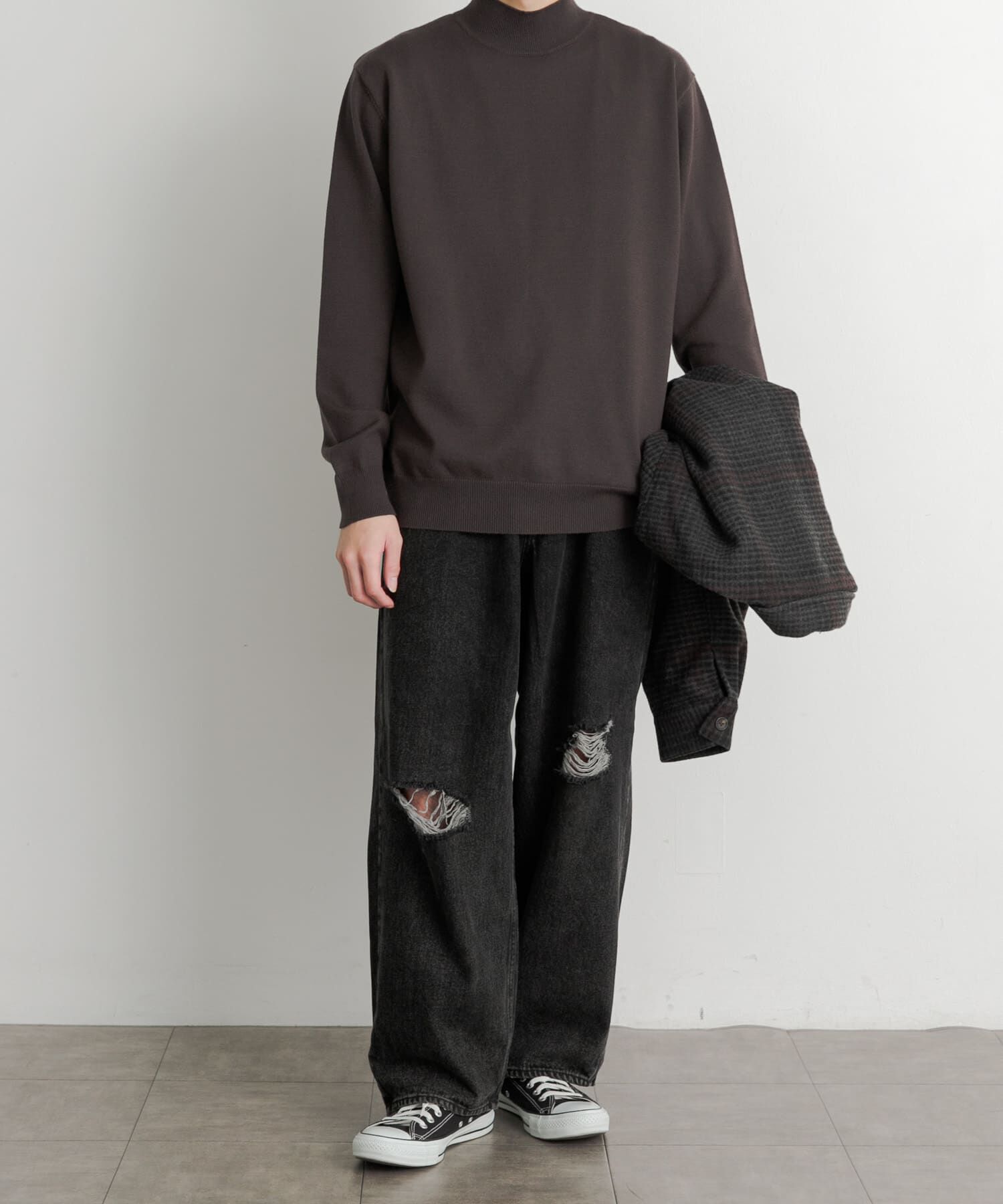 SENSE OF PLACE by URBAN RESEARCH「『ユニセックス』ストレッチモックネックセーター」|ニット・セーター|