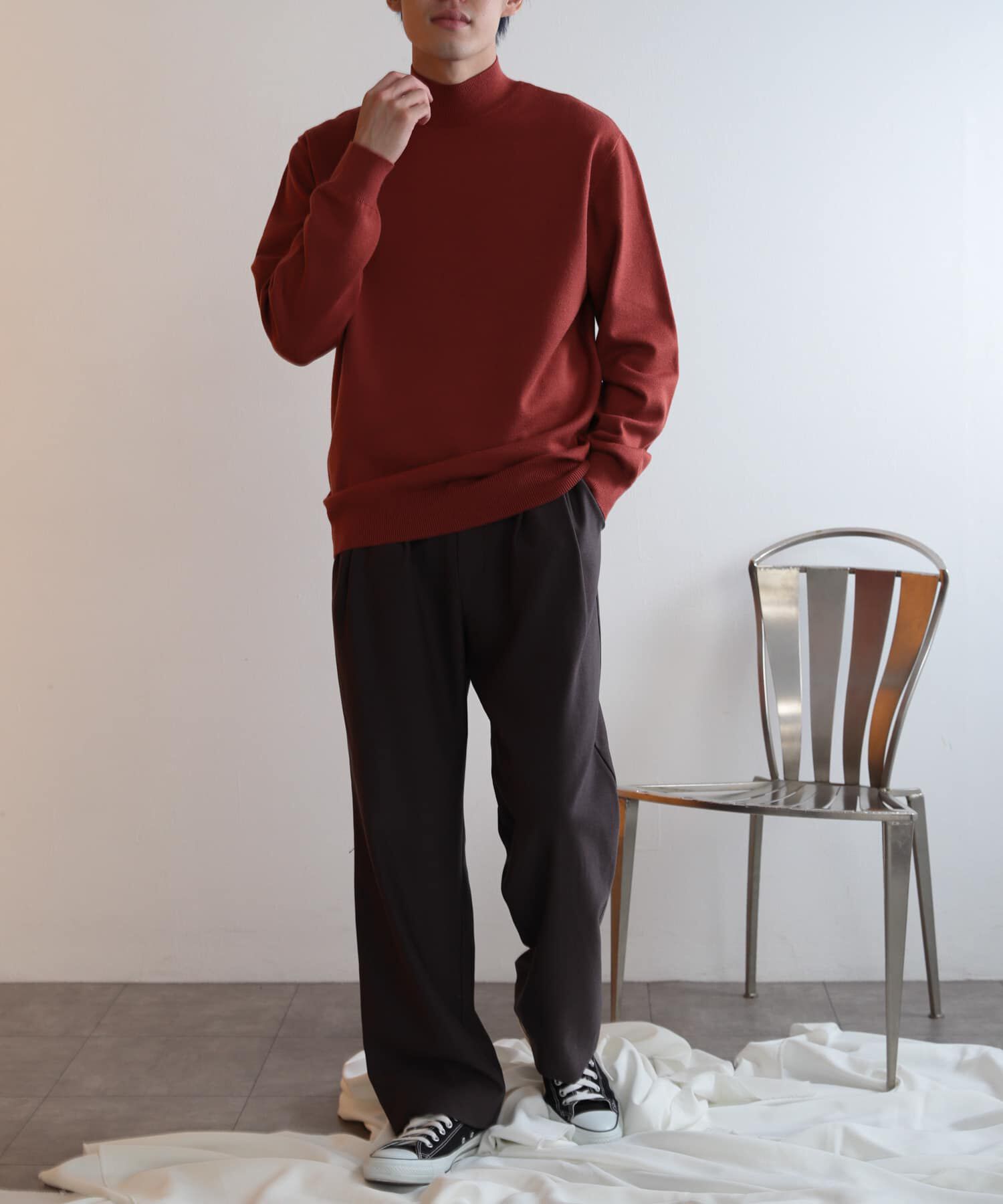 SENSE OF PLACE by URBAN RESEARCH「『ユニセックス』ストレッチモックネックセーター」|ニット・セーター|