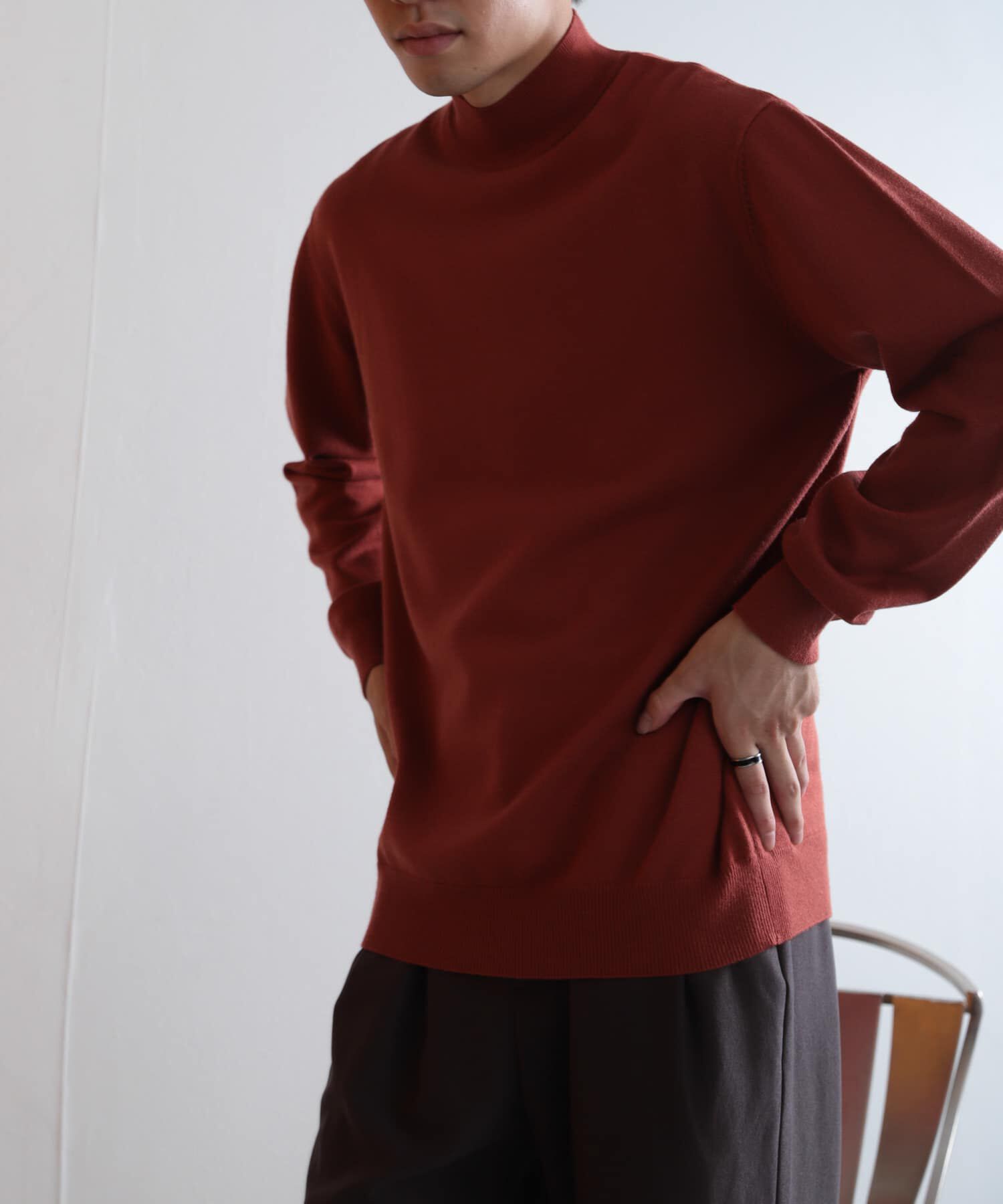 SENSE OF PLACE by URBAN RESEARCH「『ユニセックス』ストレッチモックネックセーター」|ニット・セーター|