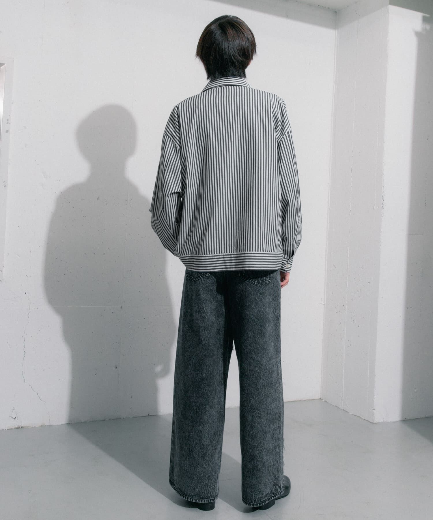 SENSE OF PLACE by URBAN RESEARCH「hxcyyd &times; SOP　ストライプフラワーコサージュシャツブルゾン(UNISEX)」|ブルゾン・スタジャン|