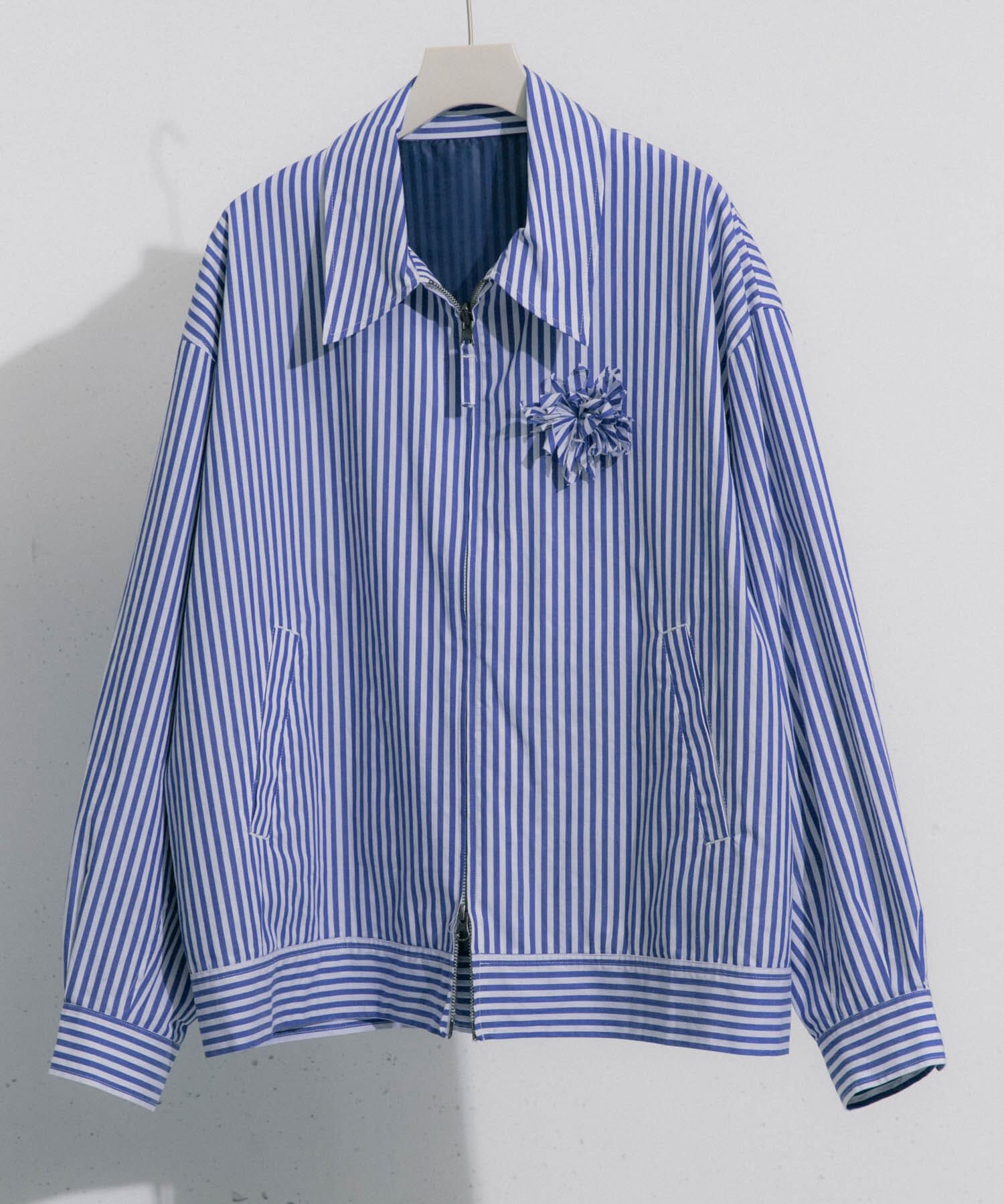 SENSE OF PLACE by URBAN RESEARCH「hxcyyd &times; SOP　ストライプフラワーコサージュシャツブルゾン(UNISEX)」|ブルゾン・スタジャン|その他2