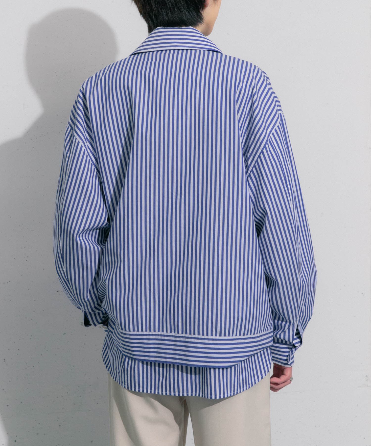 SENSE OF PLACE by URBAN RESEARCH「hxcyyd &times; SOP　ストライプフラワーコサージュシャツブルゾン(UNISEX)」|ブルゾン・スタジャン|