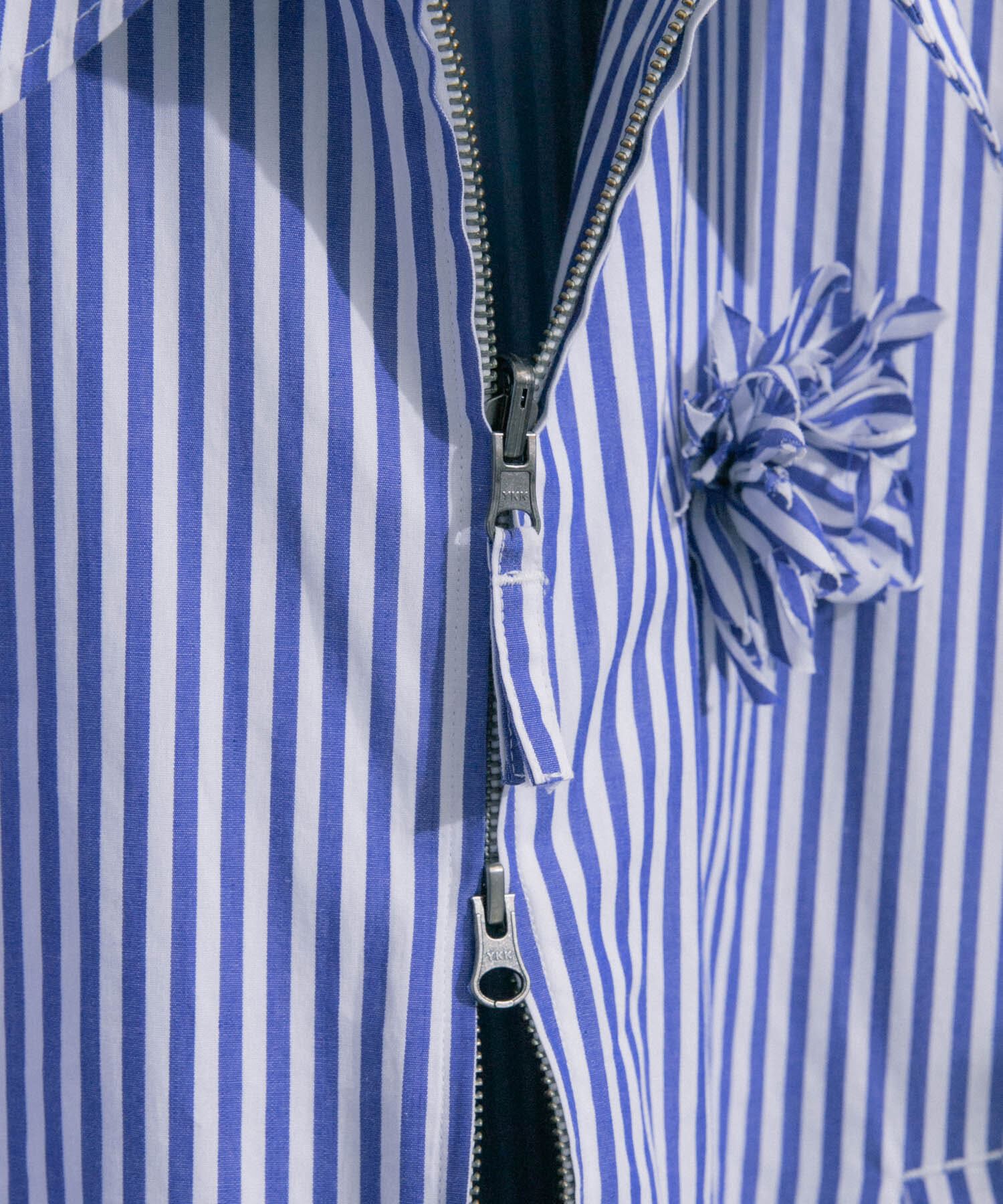 SENSE OF PLACE by URBAN RESEARCH「hxcyyd &times; SOP　ストライプフラワーコサージュシャツブルゾン(UNISEX)」|ブルゾン・スタジャン|