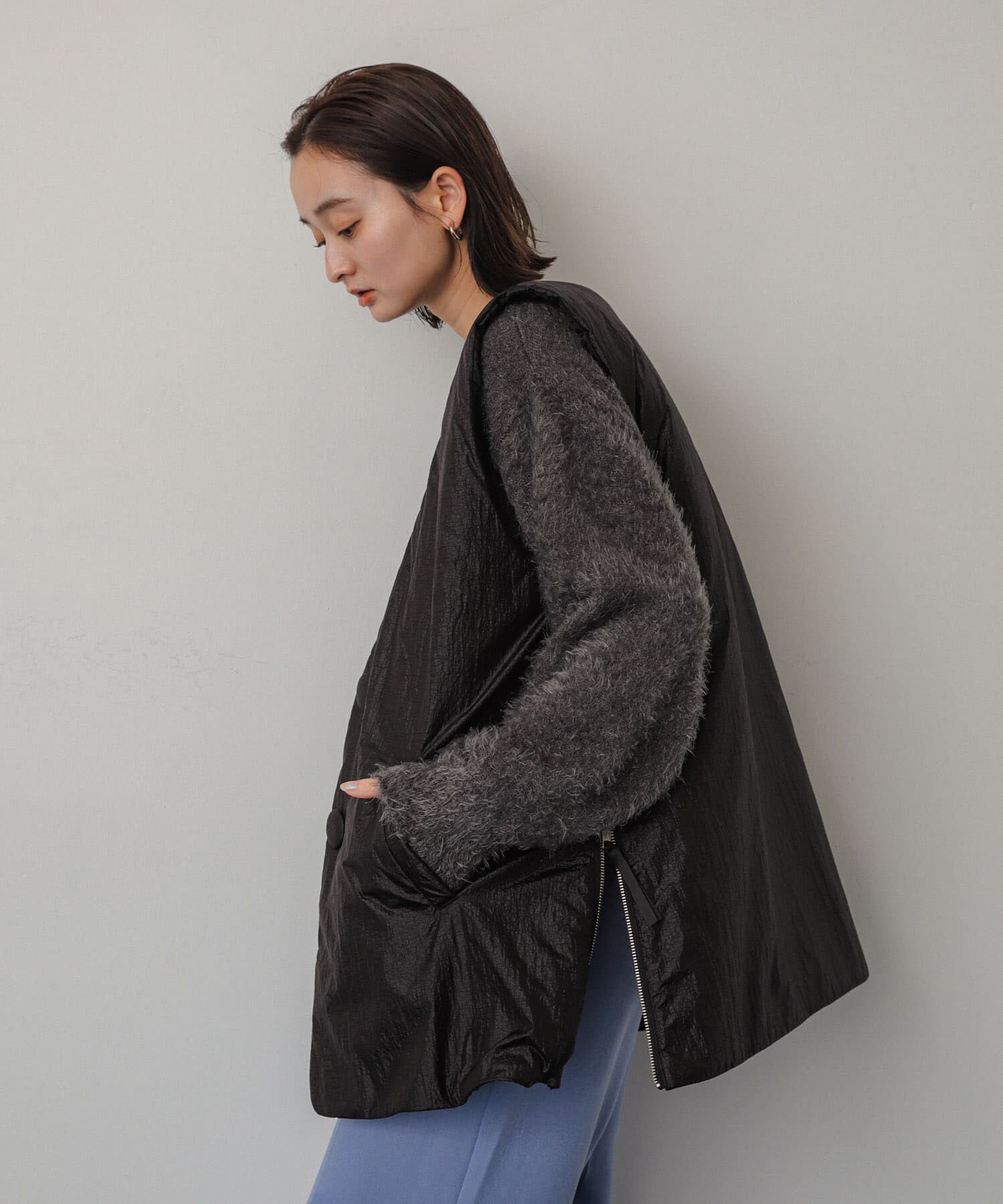 SENSE OF PLACE by URBAN RESEARCH「サイドジップパフベスト」|ダウンベスト・ベスト|