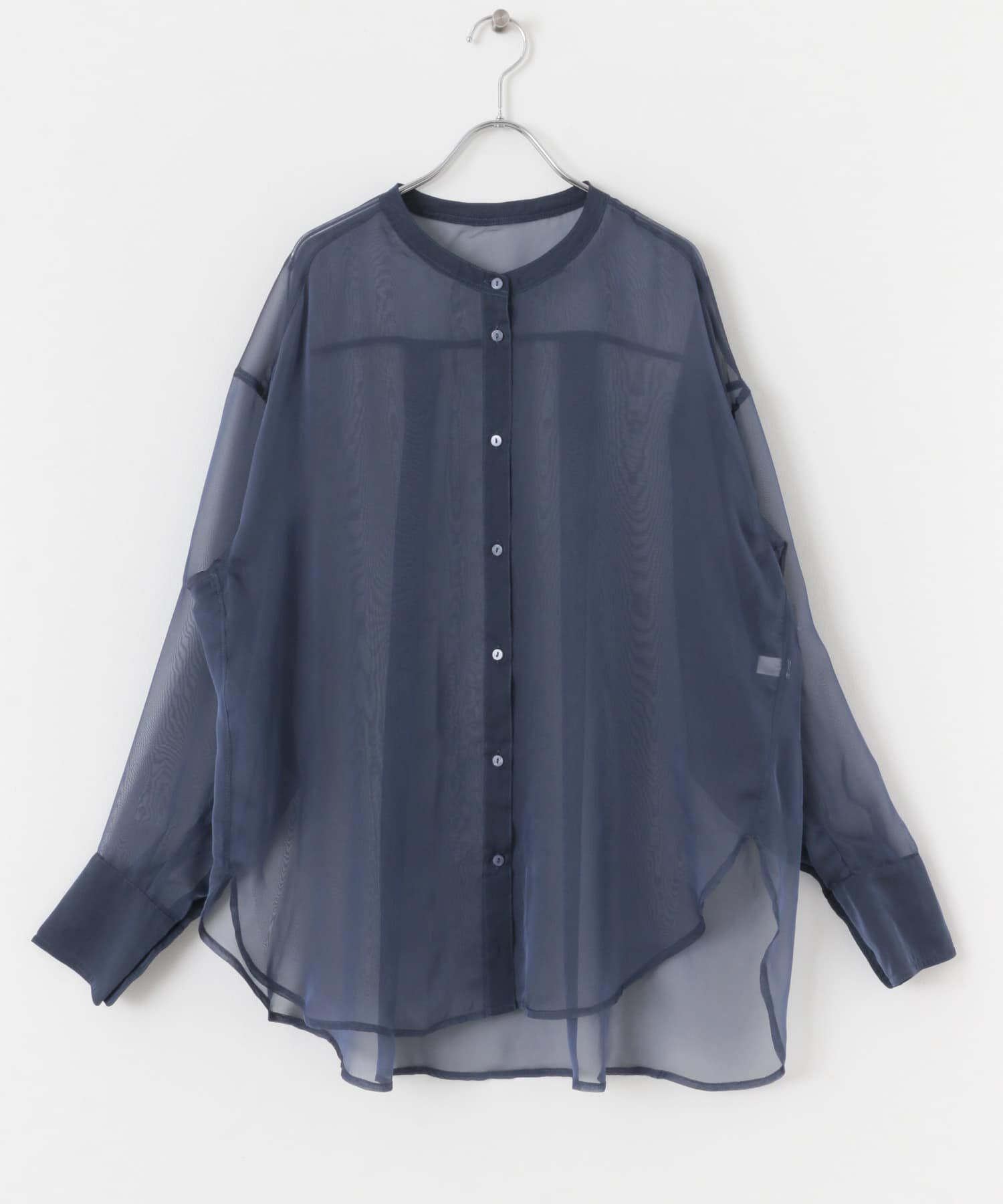 SENSE OF PLACE by URBAN RESEARCH「バンドカラーシャンブレーシアーシャツ」|シャツ・ブラウス|