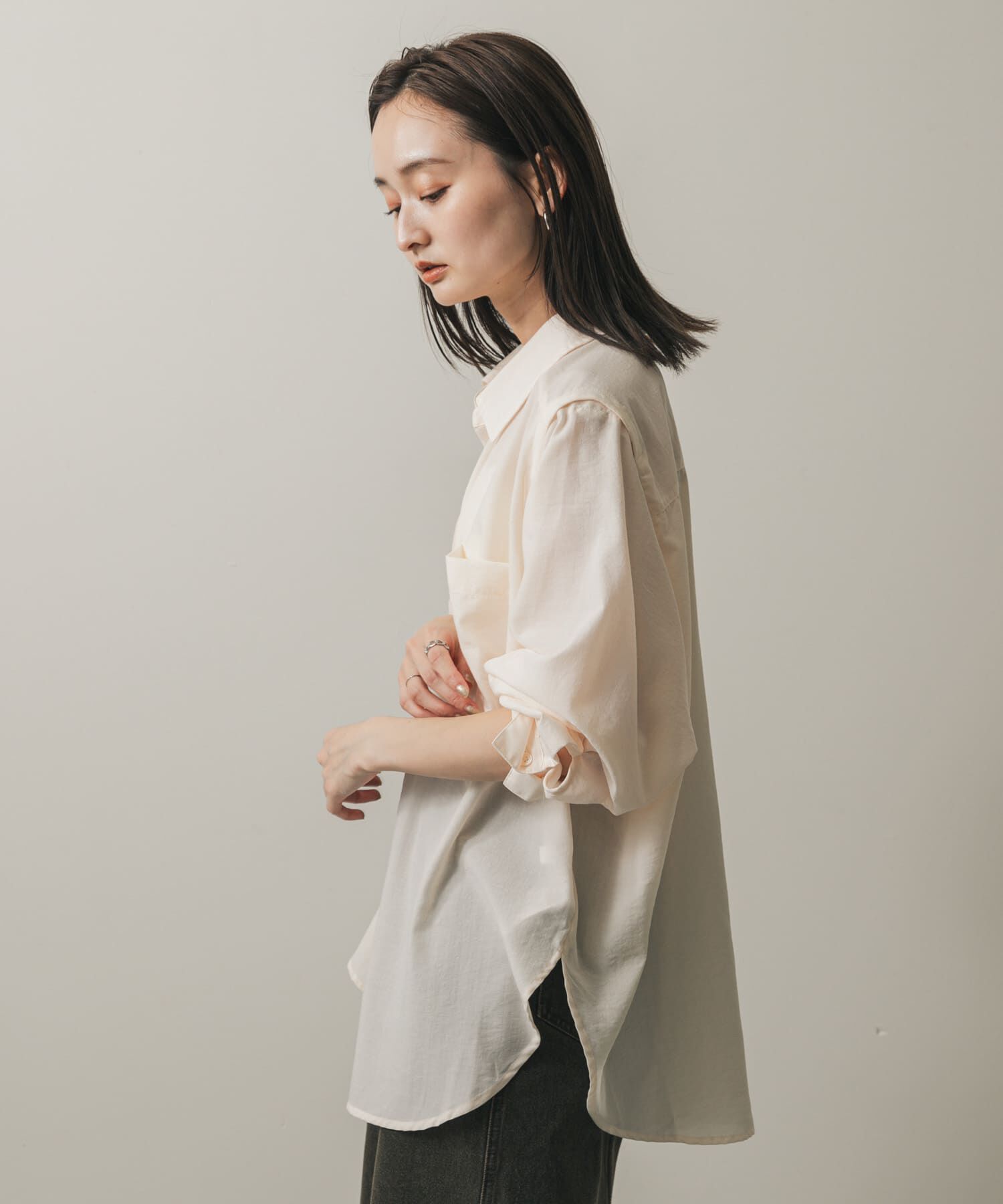 SENSE OF PLACE by URBAN RESEARCH「リネンライクショルダースリットシャツ」|シャツ・ブラウス|