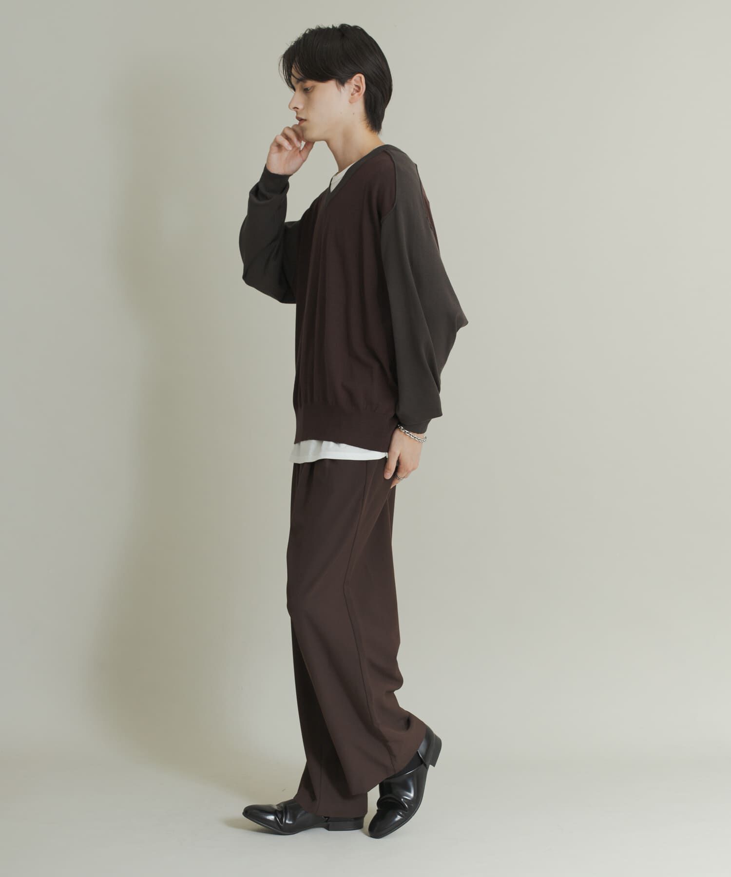 SENSE OF PLACE by URBAN RESEARCH「ハイショクVネックニット」|ニット・セーター|