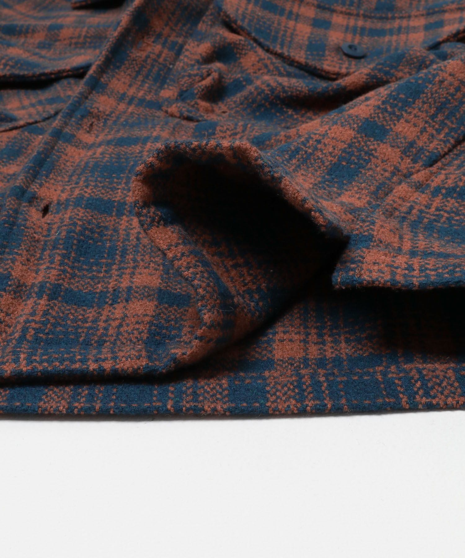 SENSE OF PLACE by URBAN RESEARCH「ヘビーネルチェックシャツジャケット」|ノーカラーコート|