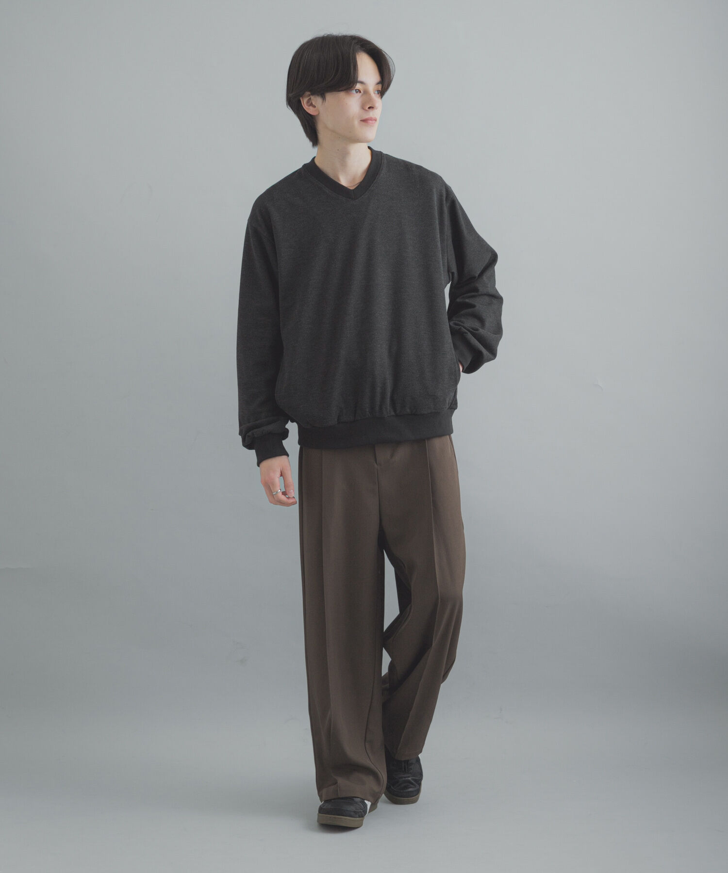 SENSE OF PLACE by URBAN RESEARCH「ライトカットメルトンVネックプルオーバー」|Tシャツ・カットソー|