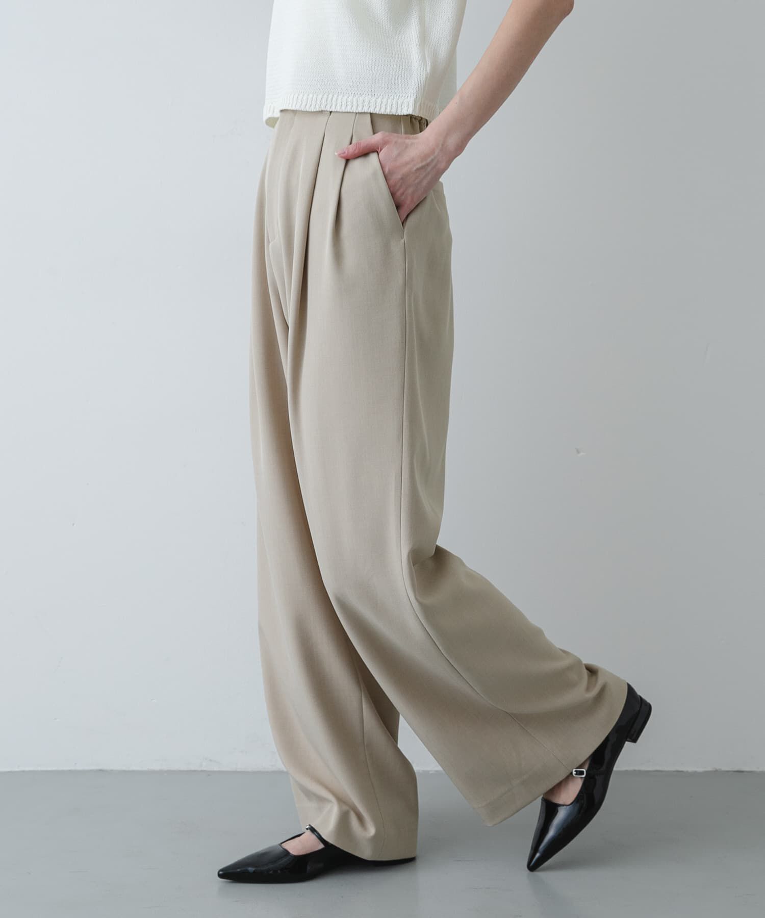 SENSE OF PLACE by URBAN RESEARCH「『イージーケア/速乾/UVカット/接触冷感』ツータックルーズスラックス」|その他|