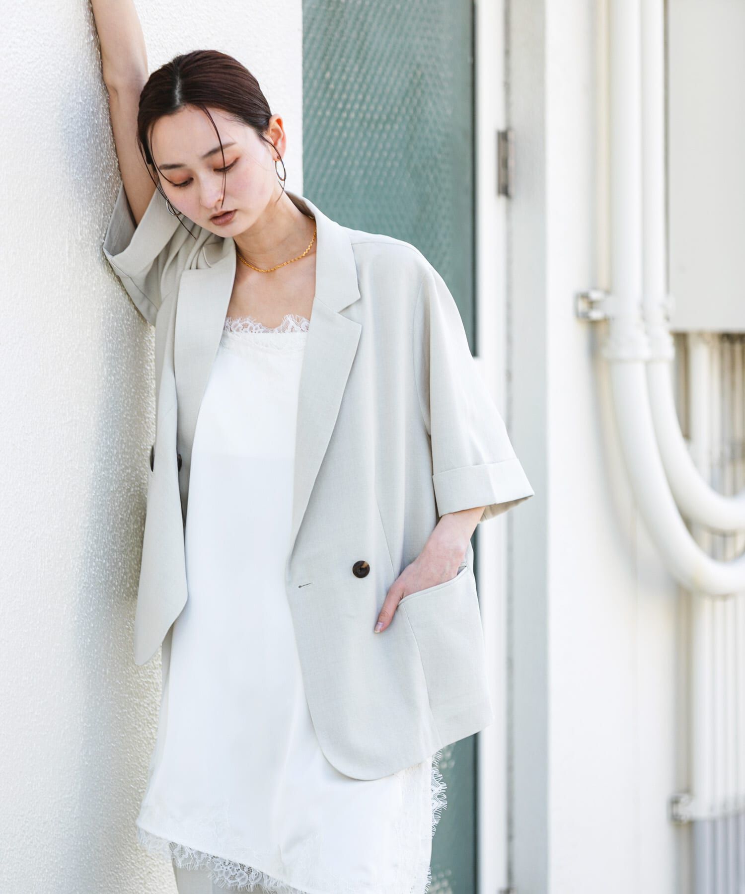 SENSE OF PLACE by URBAN RESEARCH「『UR TECH DRYLUXE』リネンライクジャケット」|その他|