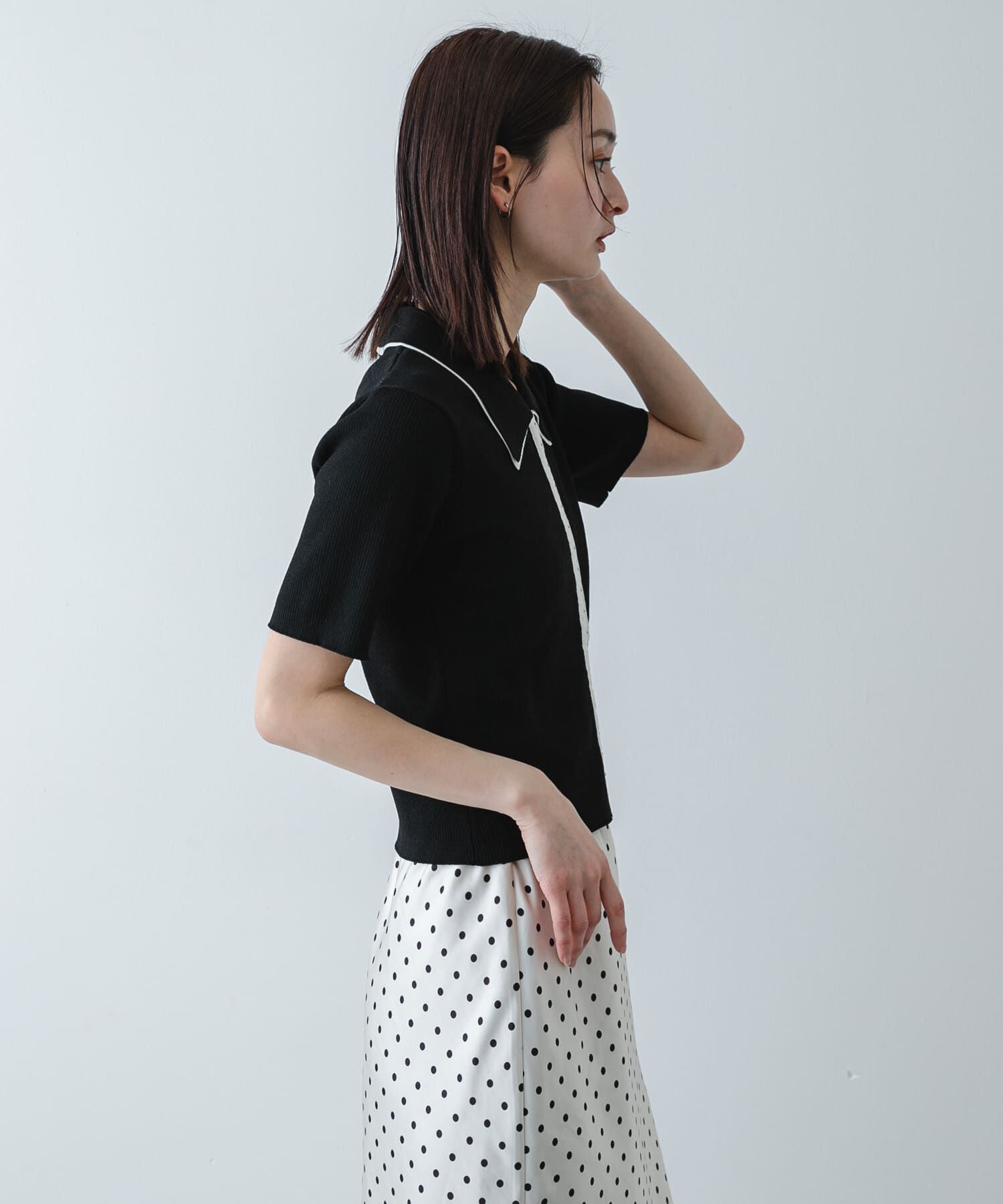 SENSE OF PLACE by URBAN RESEARCH「バイカラーエリツキホックニット」|ニット・セーター|