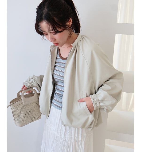  「《WEB限定アイテム》バルーンデザインノーカラーブルゾン」|ブルゾン・スタジャン|