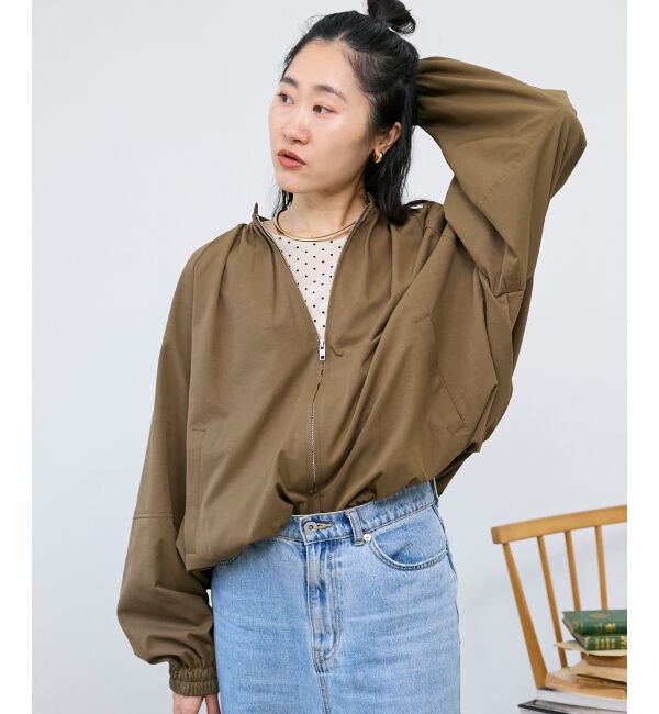  「《WEB限定アイテム》バルーンデザインノーカラーブルゾン」|ブルゾン・スタジャン|