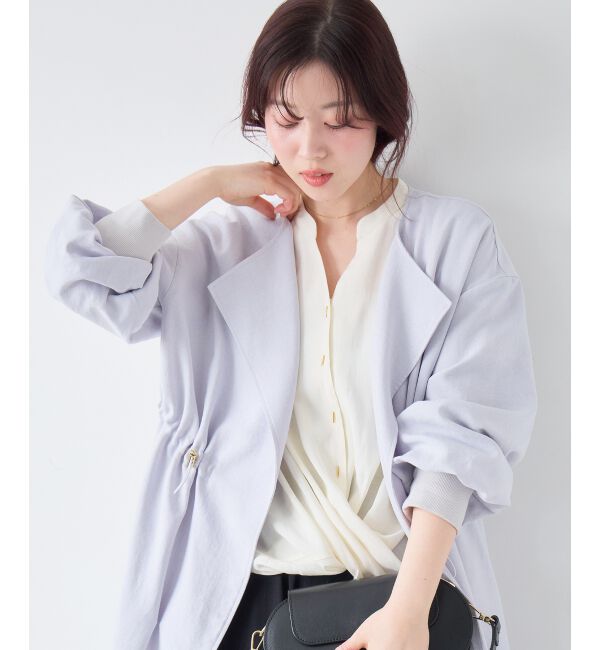  「タンブラーオックスノーカラーコート」|ノーカラーコート|