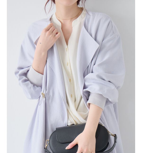  「タンブラーオックスノーカラーコート」|ノーカラーコート|