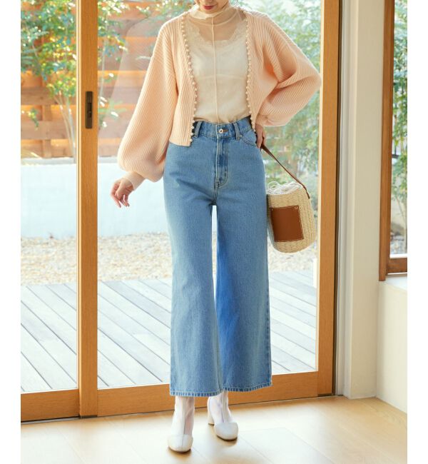 MAJESTICLEGON「ウォッシュデニムワイドパンツ」|デニム|