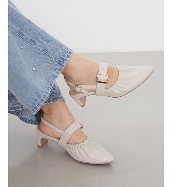 MAJESTICLEGON「ふかふかフィットギャザーミュール」|その他|アイボリー