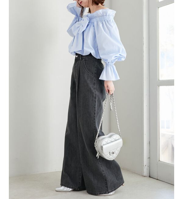  「タックワイドデニム」|デニム|