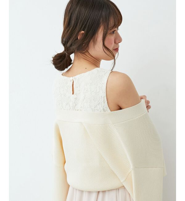 MAJESTICLEGON「レースノースリドッキングワンピ」|ワンピース|