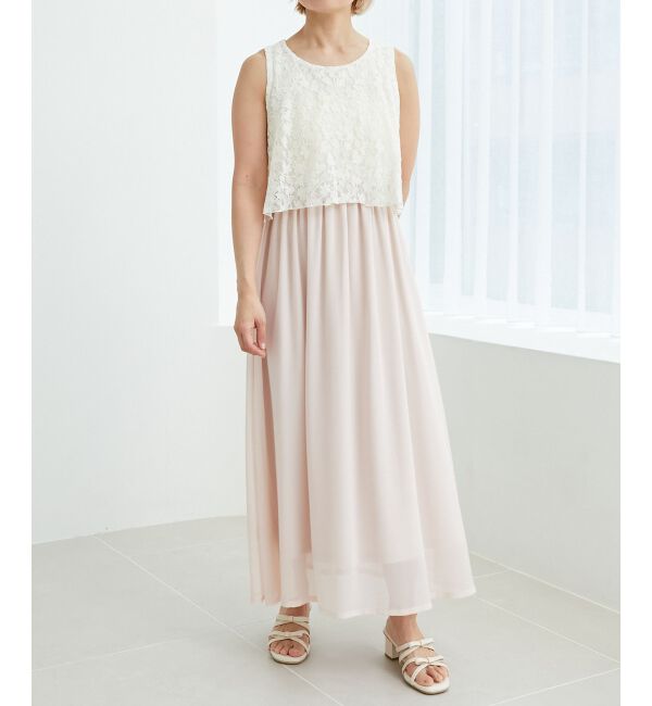 MAJESTICLEGON「レースノースリドッキングワンピ」|ワンピース|
