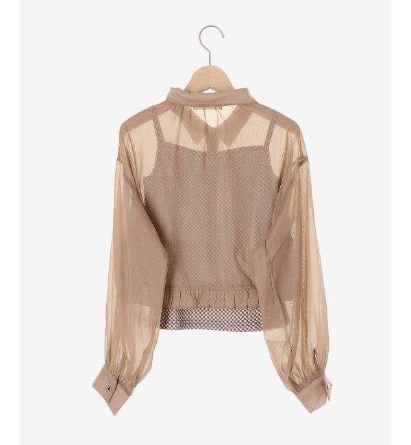  「インナー付きドロストシアーブラウス」|シャツ・ブラウス|