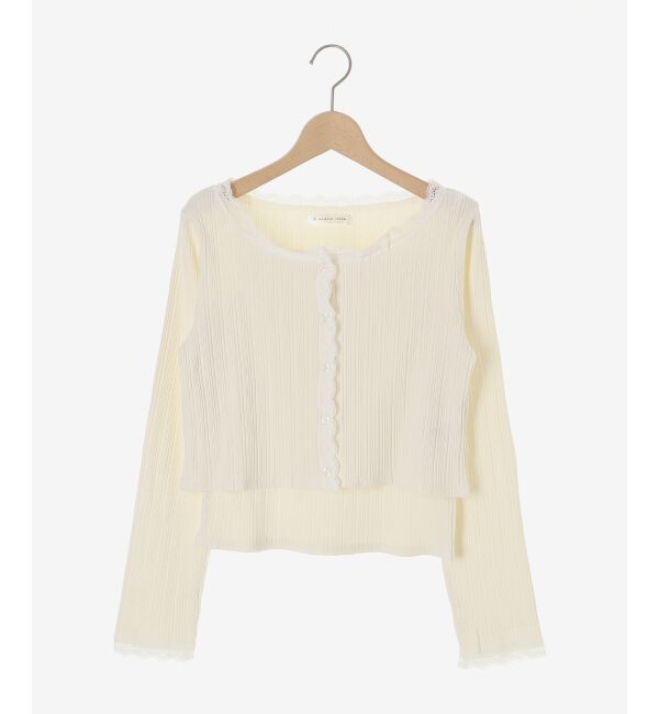  「レース使いキャミカーデセット」|カーディガン|