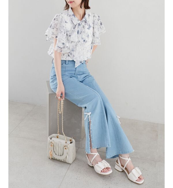  「シアーギャザーサンダル」|サンダル|