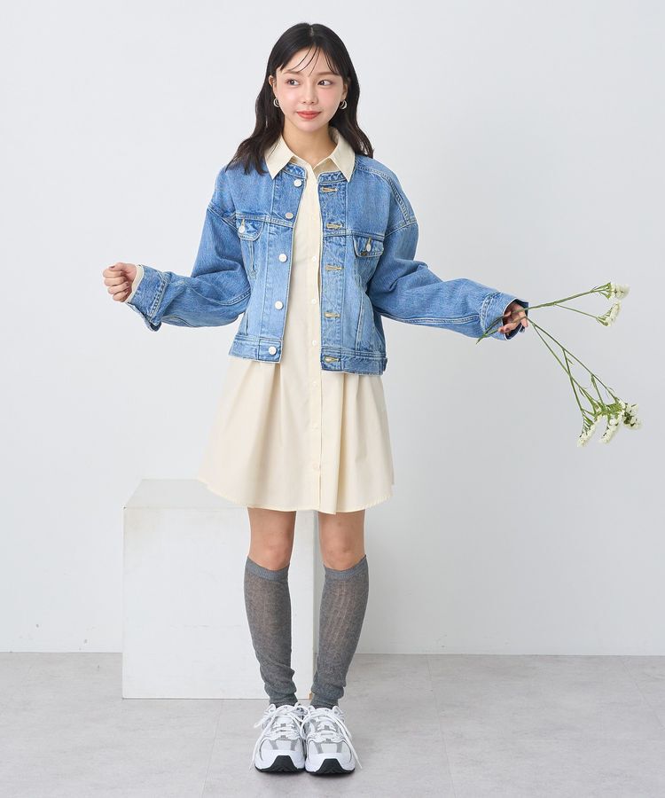 earth music&ecology「Lee &times; e.m.a.e. ライダース ノーカラージャケット」|テーラードジャケット|