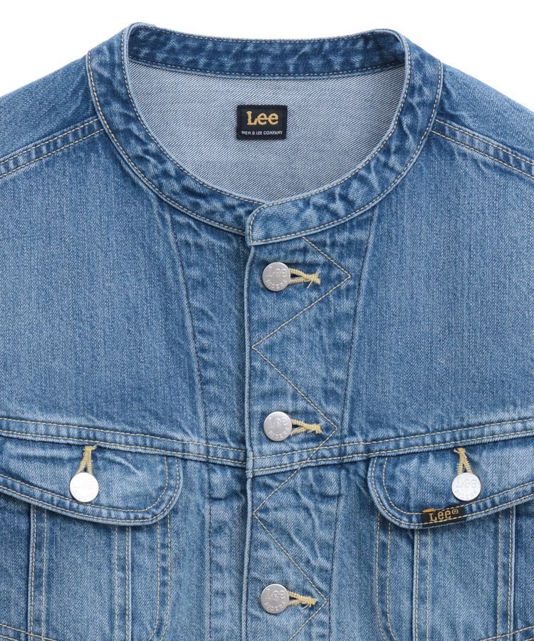 earth music&ecology「Lee &times; e.m.a.e. ライダース ノーカラージャケット」|テーラードジャケット|