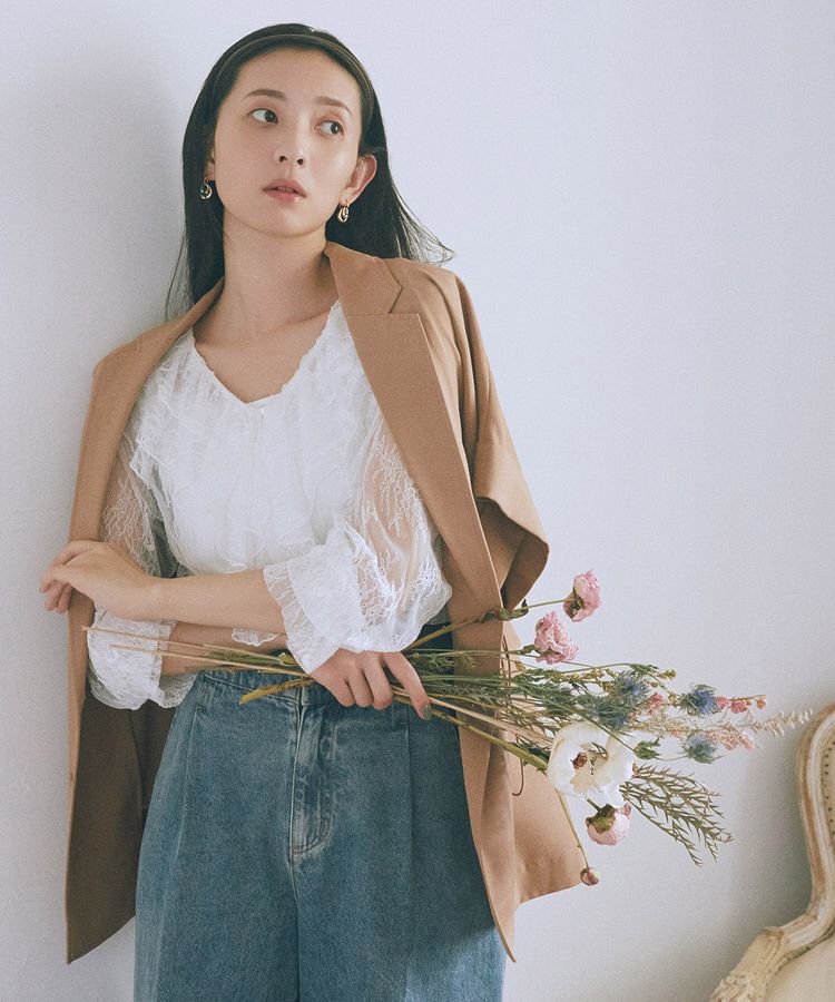 earth music&ecology「半袖サイドドロストジャケット」|テーラードジャケット|