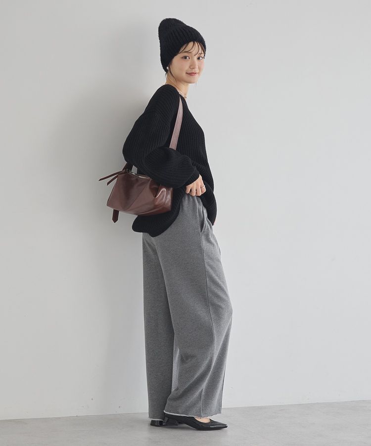 earth music&ecology「アンチピリングクロスネックルーズニット」|チュニック|