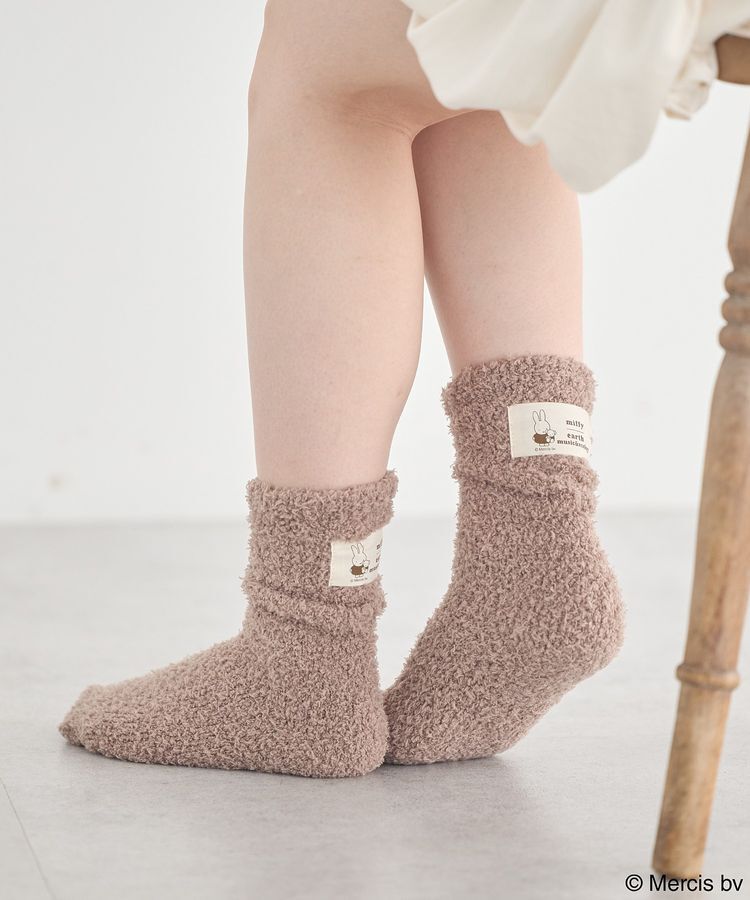 earth music&ecology「miffy/earth タグ付モコモコソックス」|その他|Brown