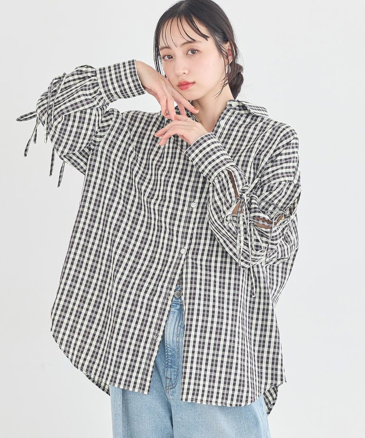 earth music&ecology「アソートチェックシャツ」|シャツ・ブラウス|チェックブラック