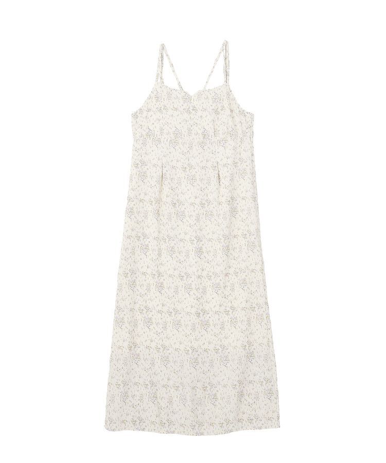 earth music&ecology「フラワーバッククロスキャミワンピース」|ワンピース|