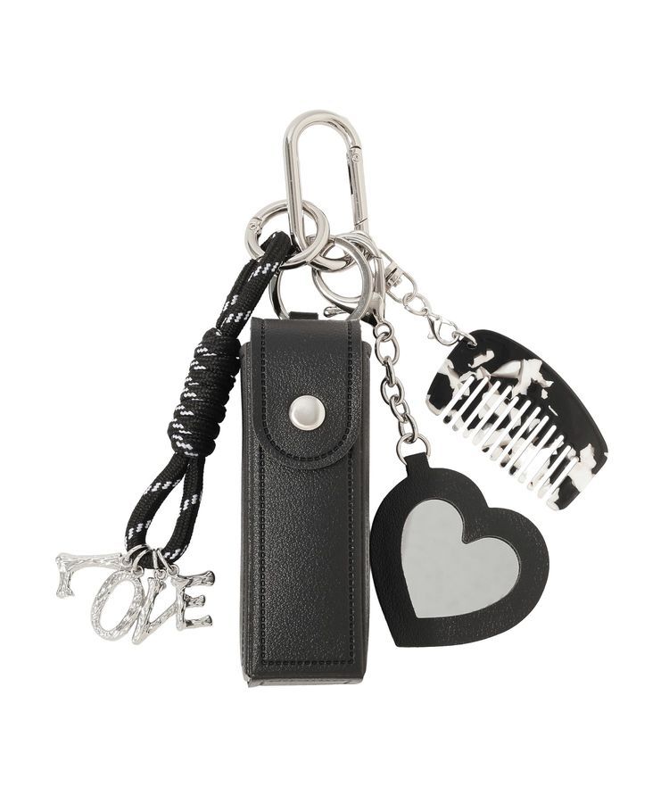 earth music&ecology「リップケース付きマルチハートチャーム」|モバイルケース|