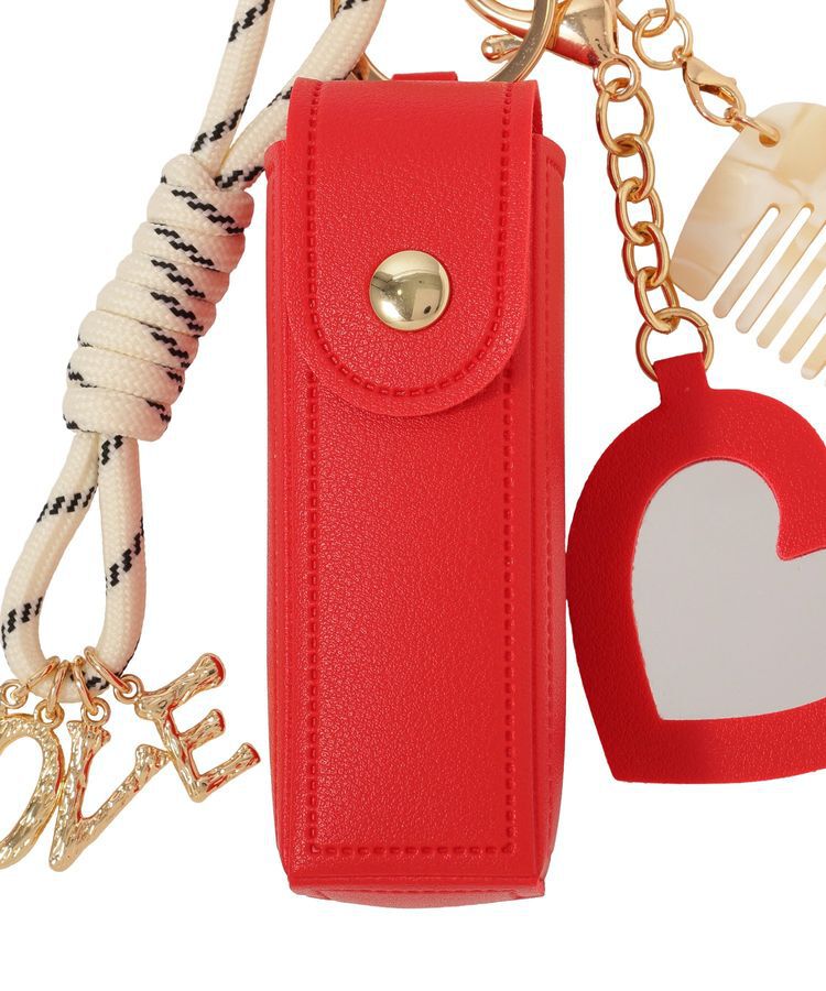 earth music&ecology「リップケース付きマルチハートチャーム」|モバイルケース|