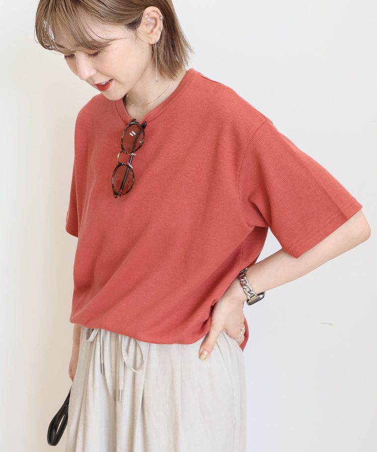 AMERICAN HOLIC「ワッフル半袖プルオーバー」|Tシャツ・カットソー|