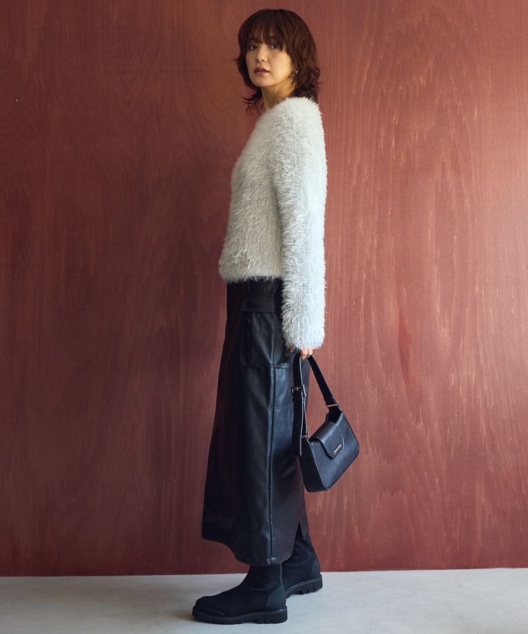 AMERICAN HOLIC「Wポケットフェイクレザースカート」|スカート|