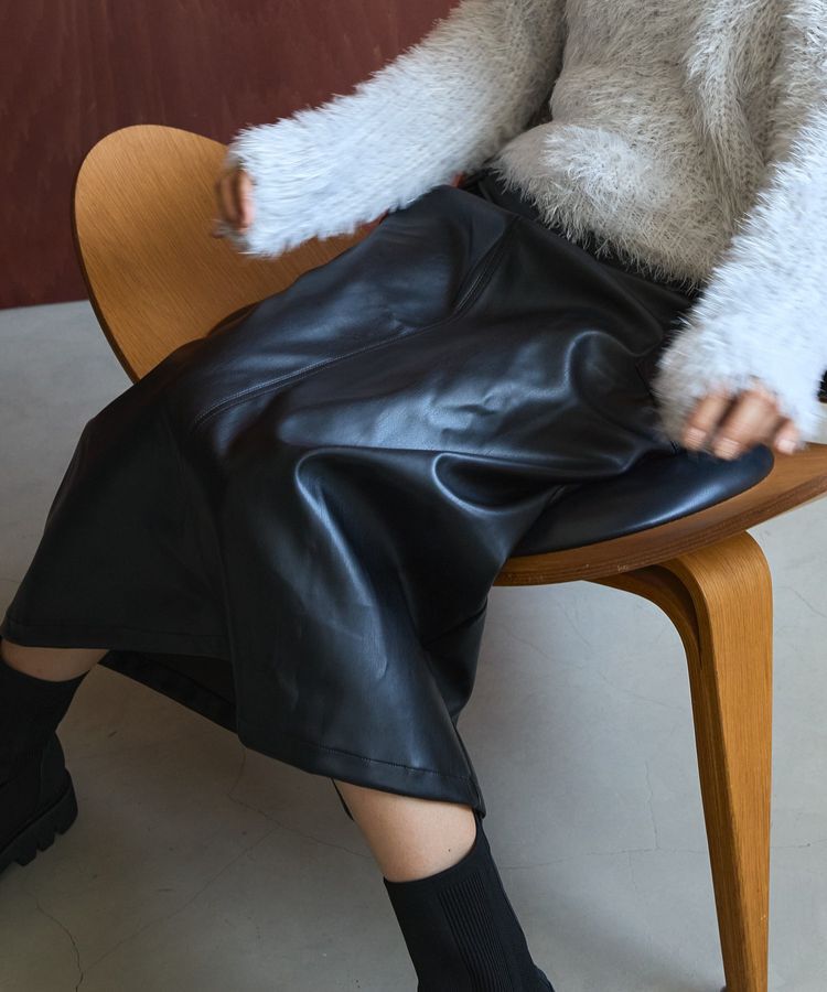 AMERICAN HOLIC「Wポケットフェイクレザースカート」|スカート|