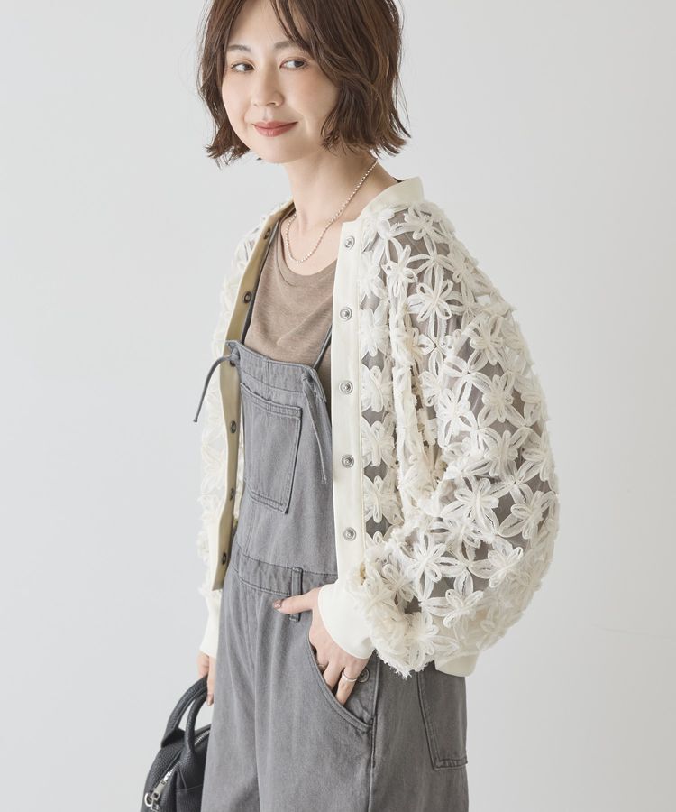 AMERICAN HOLIC「アートレースカーディガン」|カーディガン|Ivory