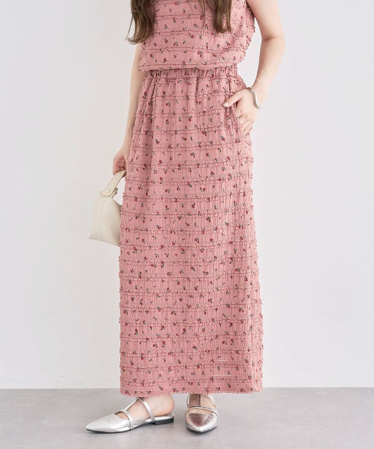 Green Parks「・SUGAR SPOON コバナレースフリルナロースカート」|タイト|Dark pink