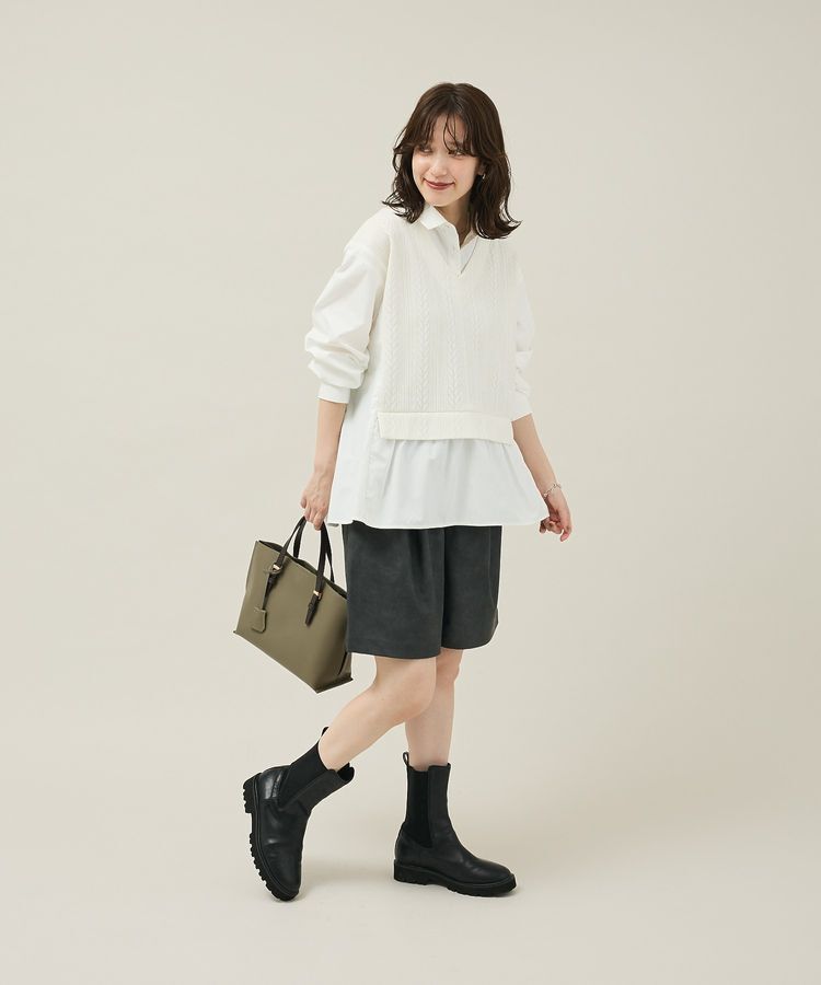 Green Parks「カットモールドッキングシャツチュニック」|チュニック|