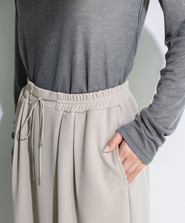 Green Parks「楽ちんリップルIラインスカート」|タイト|