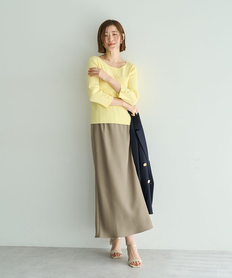 YECCA VECCA「サテンフレアスカート」|フレア|