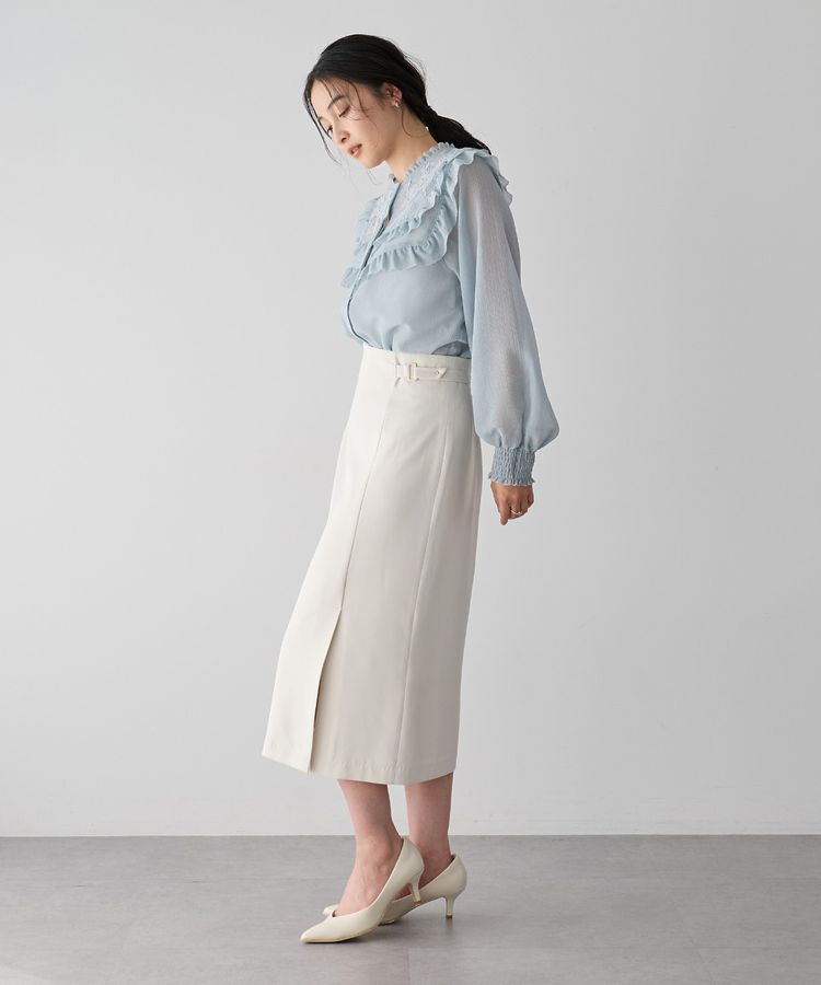 YECCA VECCA「サイドベルトナロースカート」|タイト|